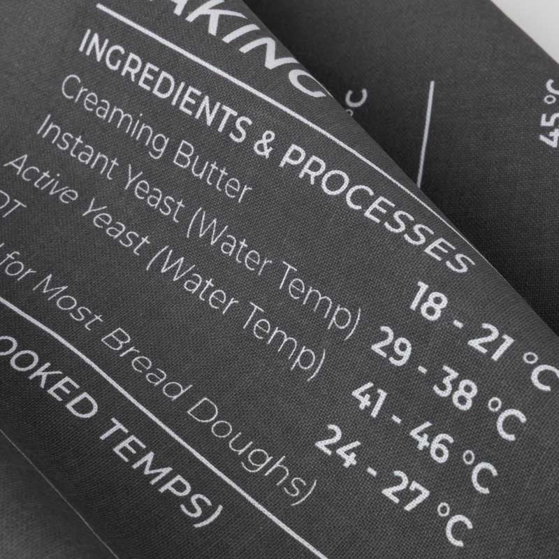 Cooking Temperature Chart Tea Towel - Image 2